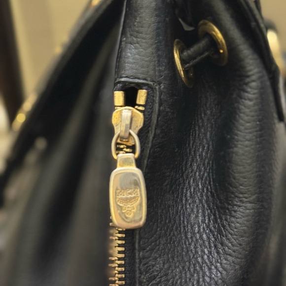 MCM Black and Gold Backpack - Picture 7 of 9